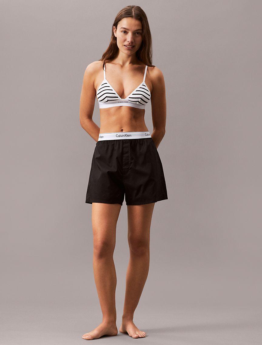 Cotton Modal Stretch Rib Unlined Triangle Bralette Product Image