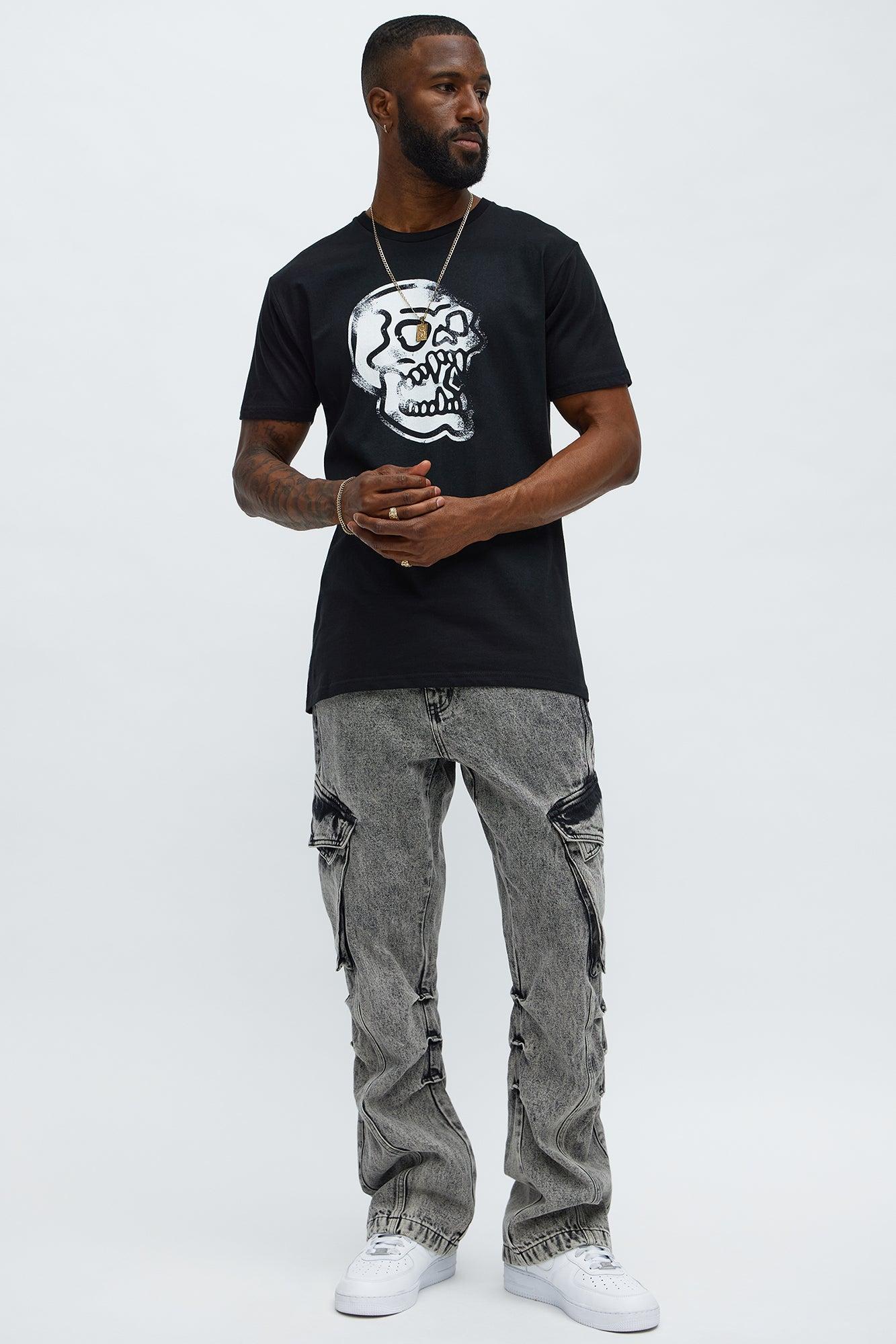 Undead Skull Short Sleeve Tee - Black Male Product Image