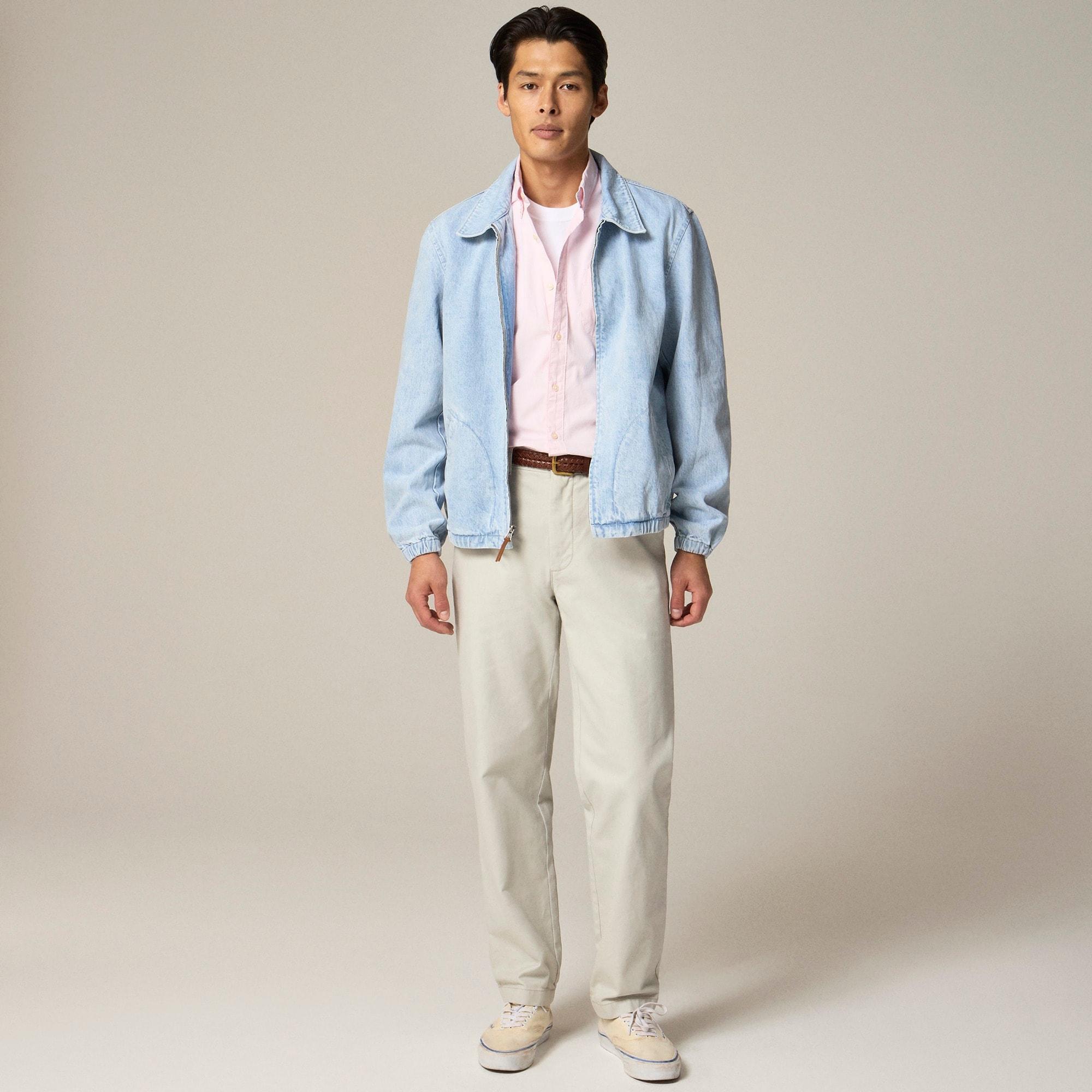 Harrington jacket in washed denim Product Image