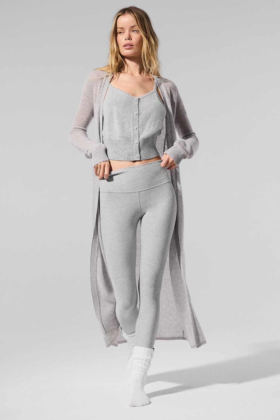Sheer Cashmere Long Cardigan - Athletic Heather Grey Product Image