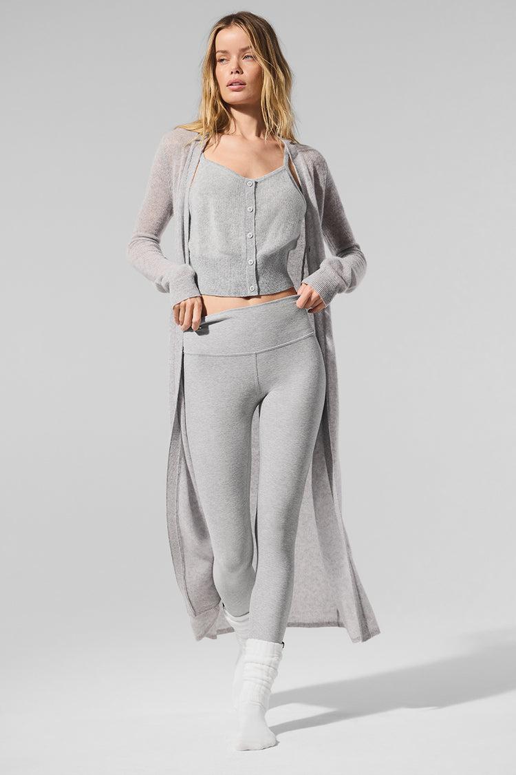 Sheer Cashmere Long Cardigan - Athletic Heather Grey Product Image