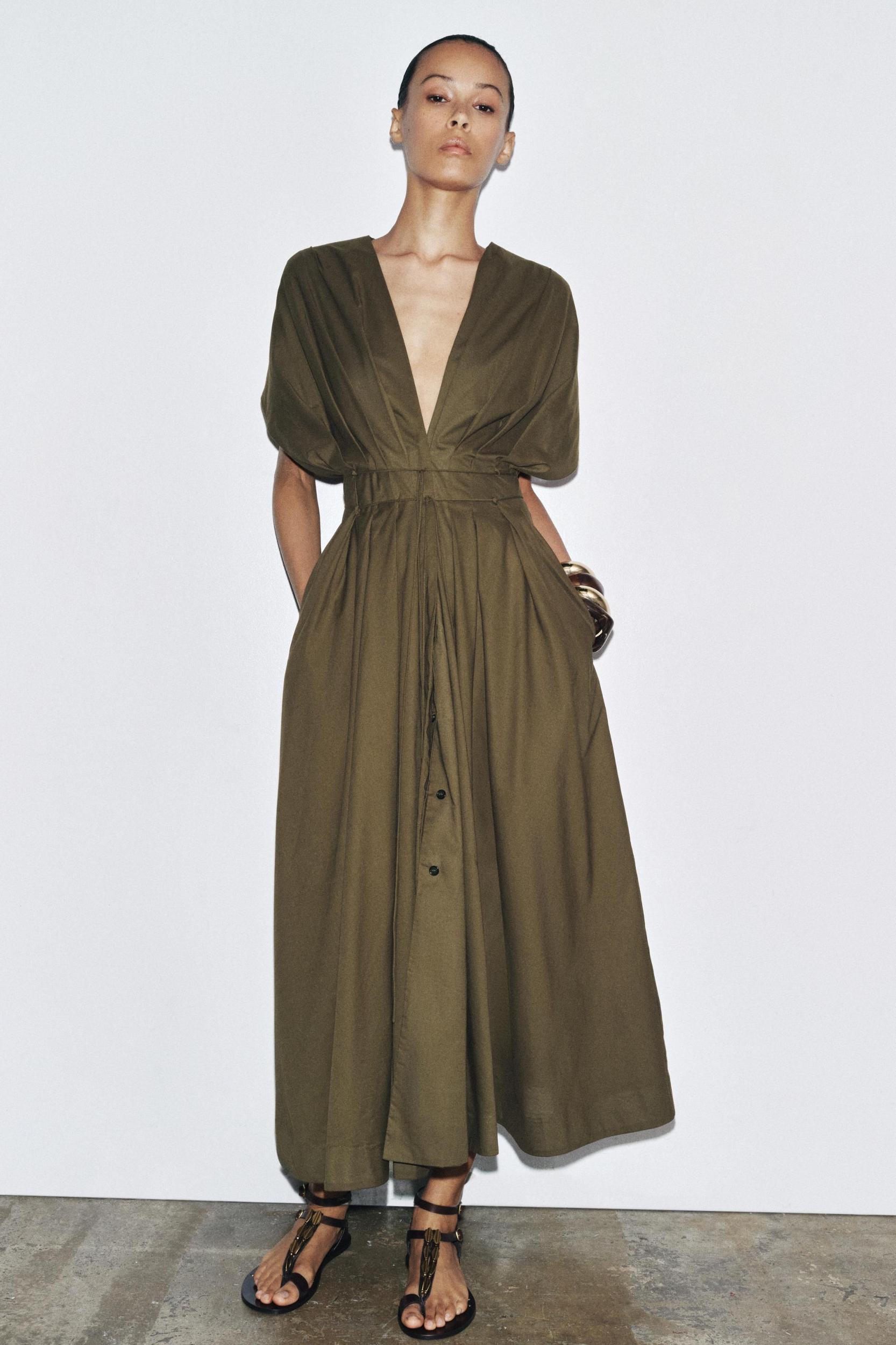 ZW COLLECTION PLEATED MIDI DRESS Product Image
