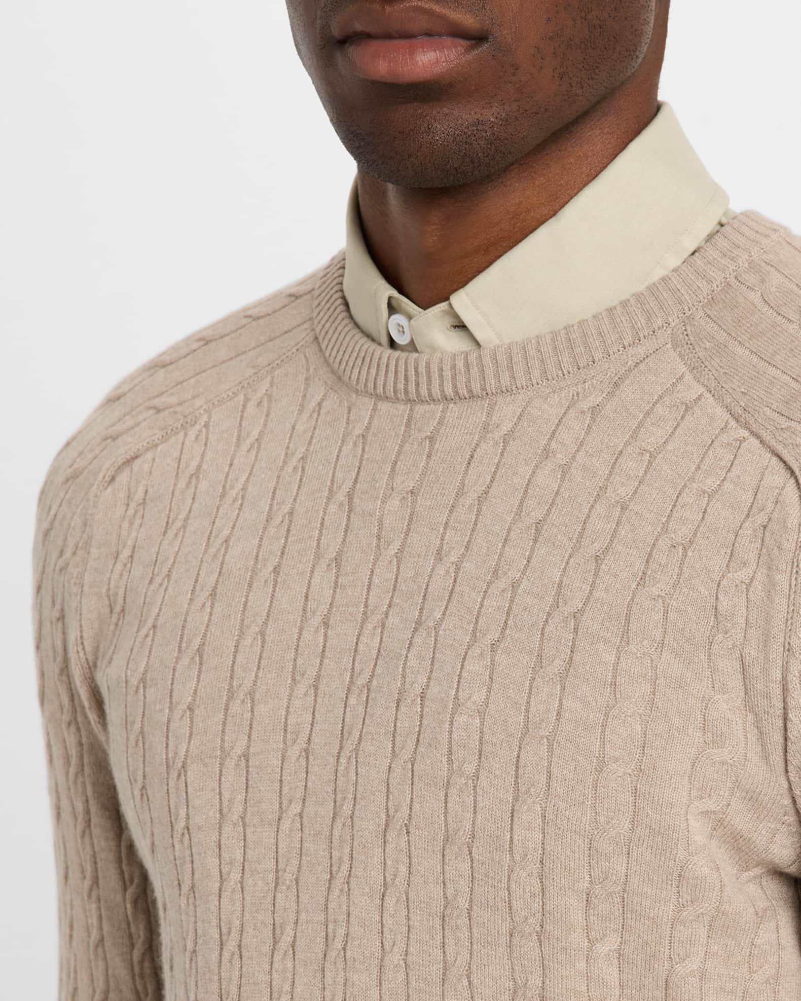 Men's Cashmere Cable Knit Crewneck Sweater Product Image