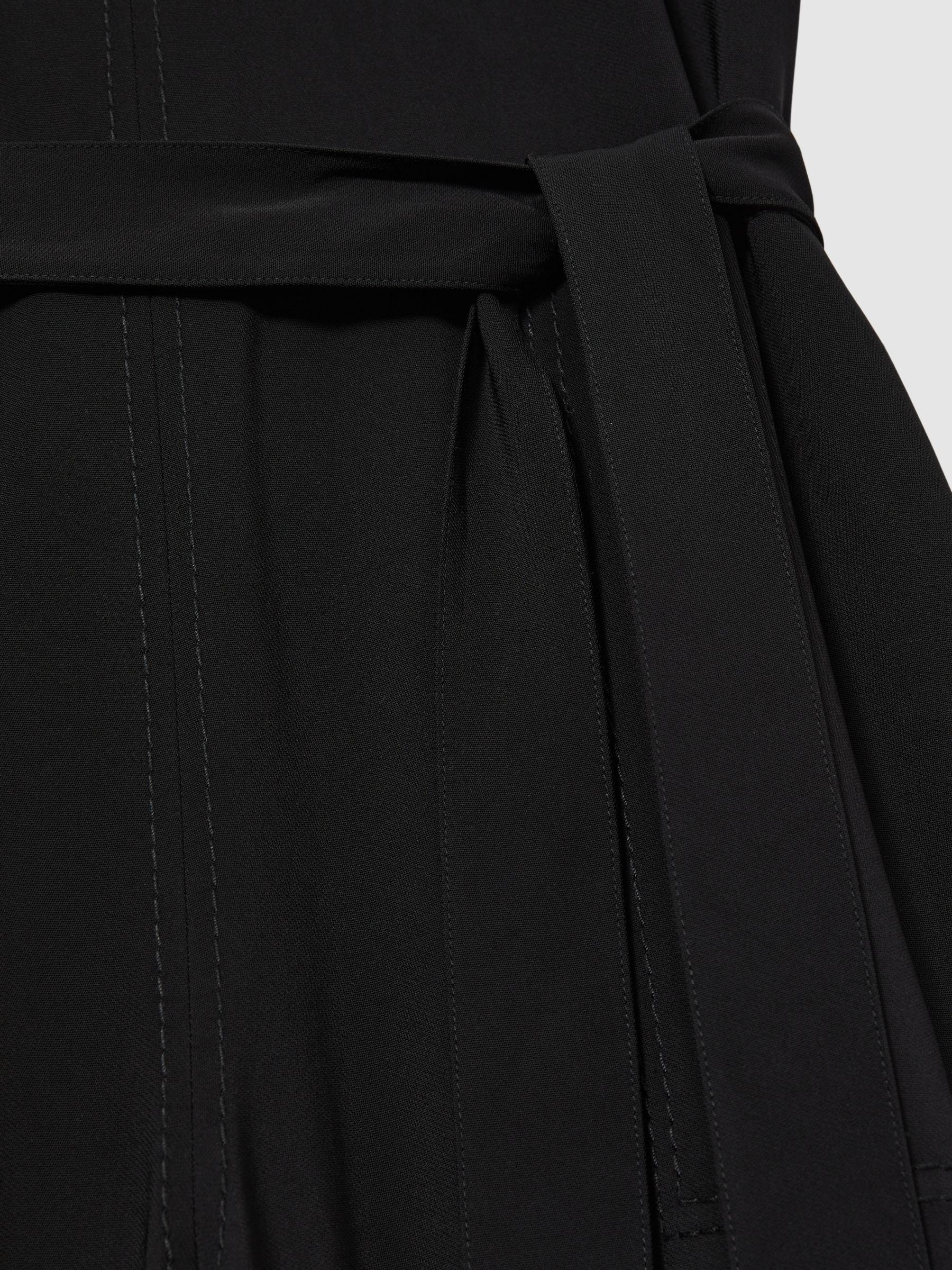 Topstitched-Cady Jumpsuit in Black Product Image