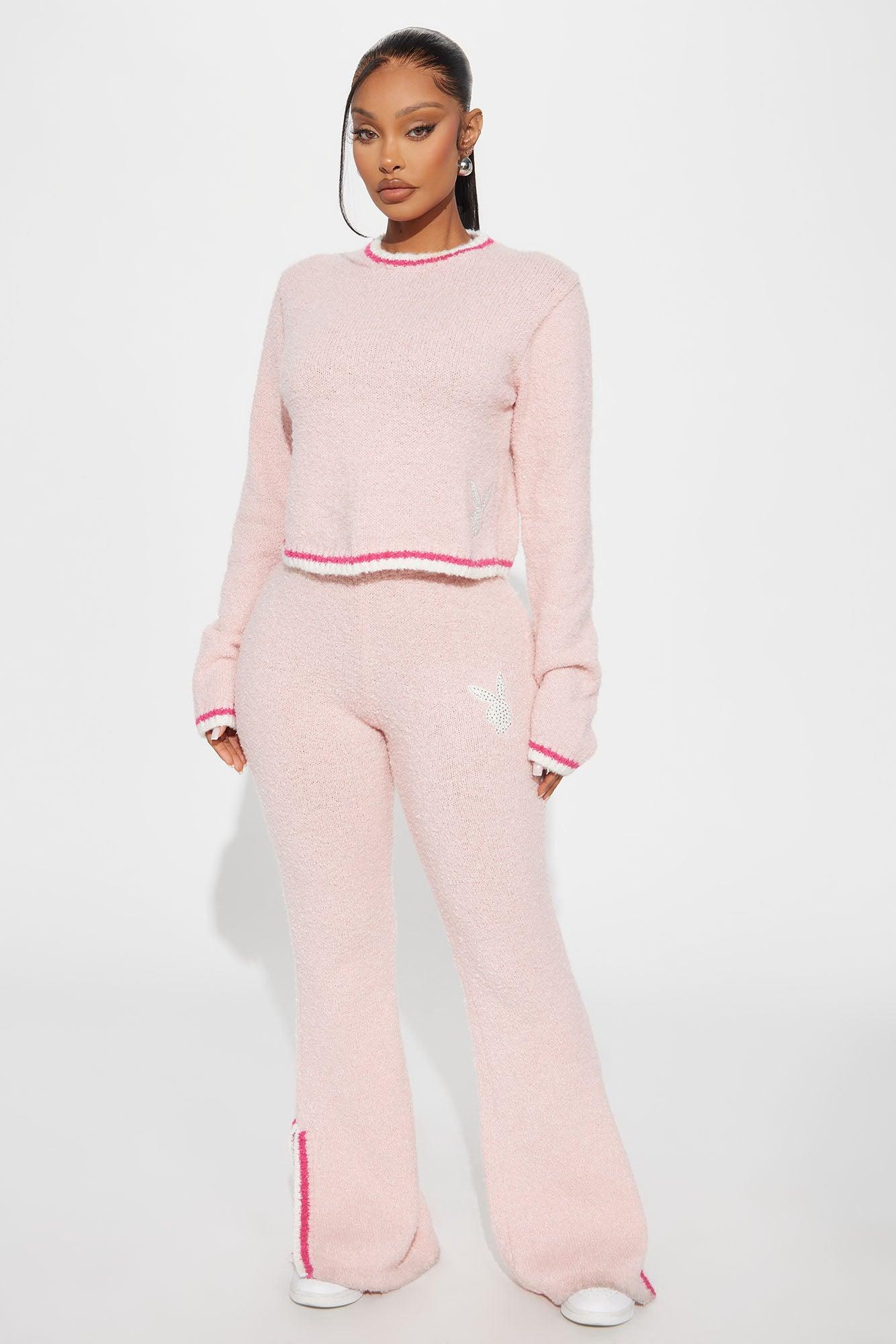 Playboy Rhinestone Cozy Top - Pink Female Product Image