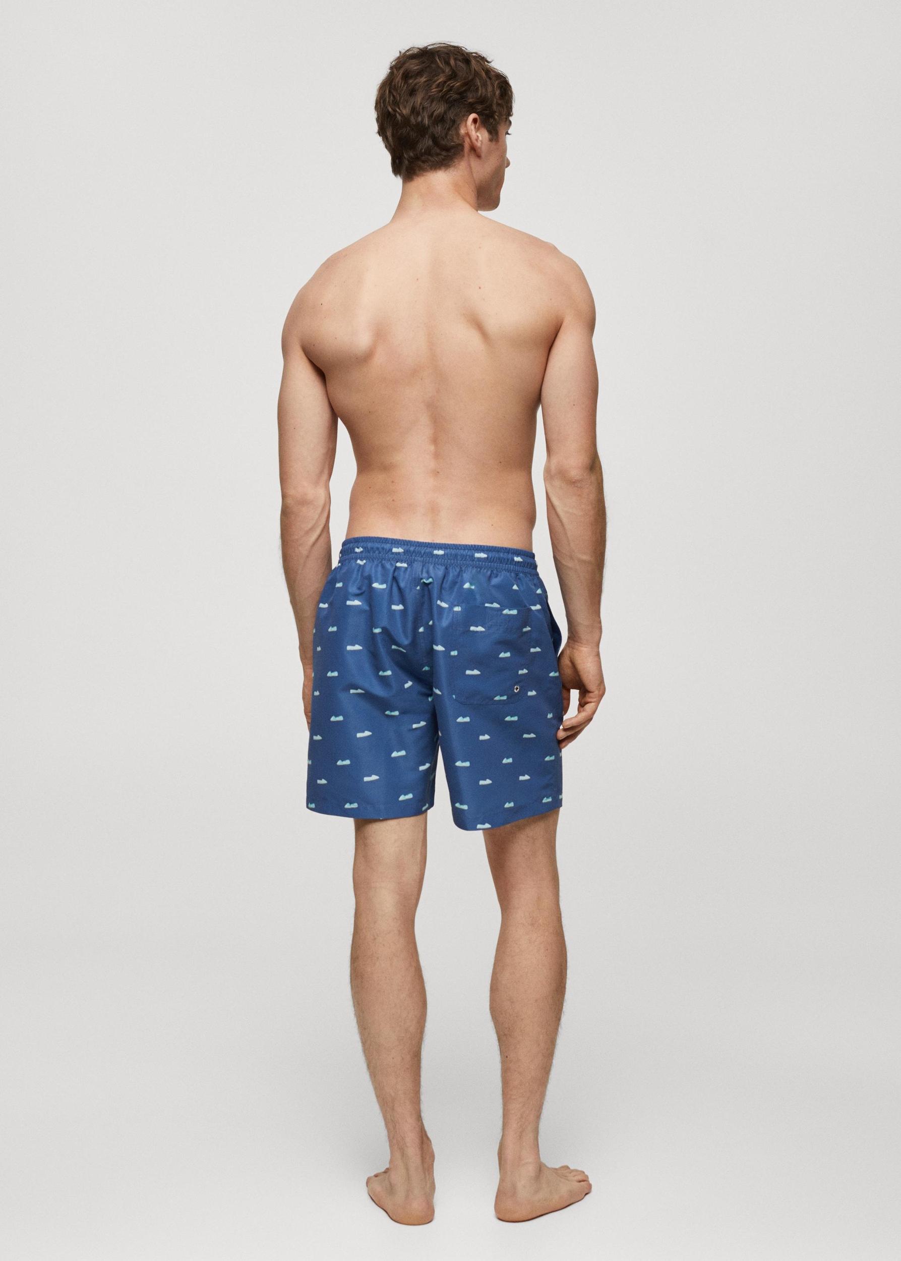 Espadrille-print swimsuit with drawstring - Men | MANGO USA Product Image