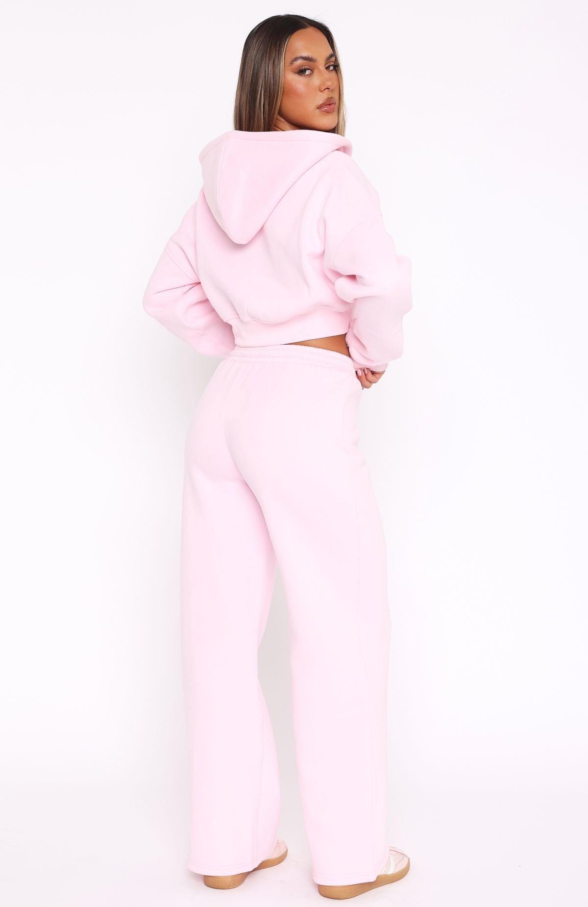 Straight Forward Wide Leg Sweatpants Pink Product Image