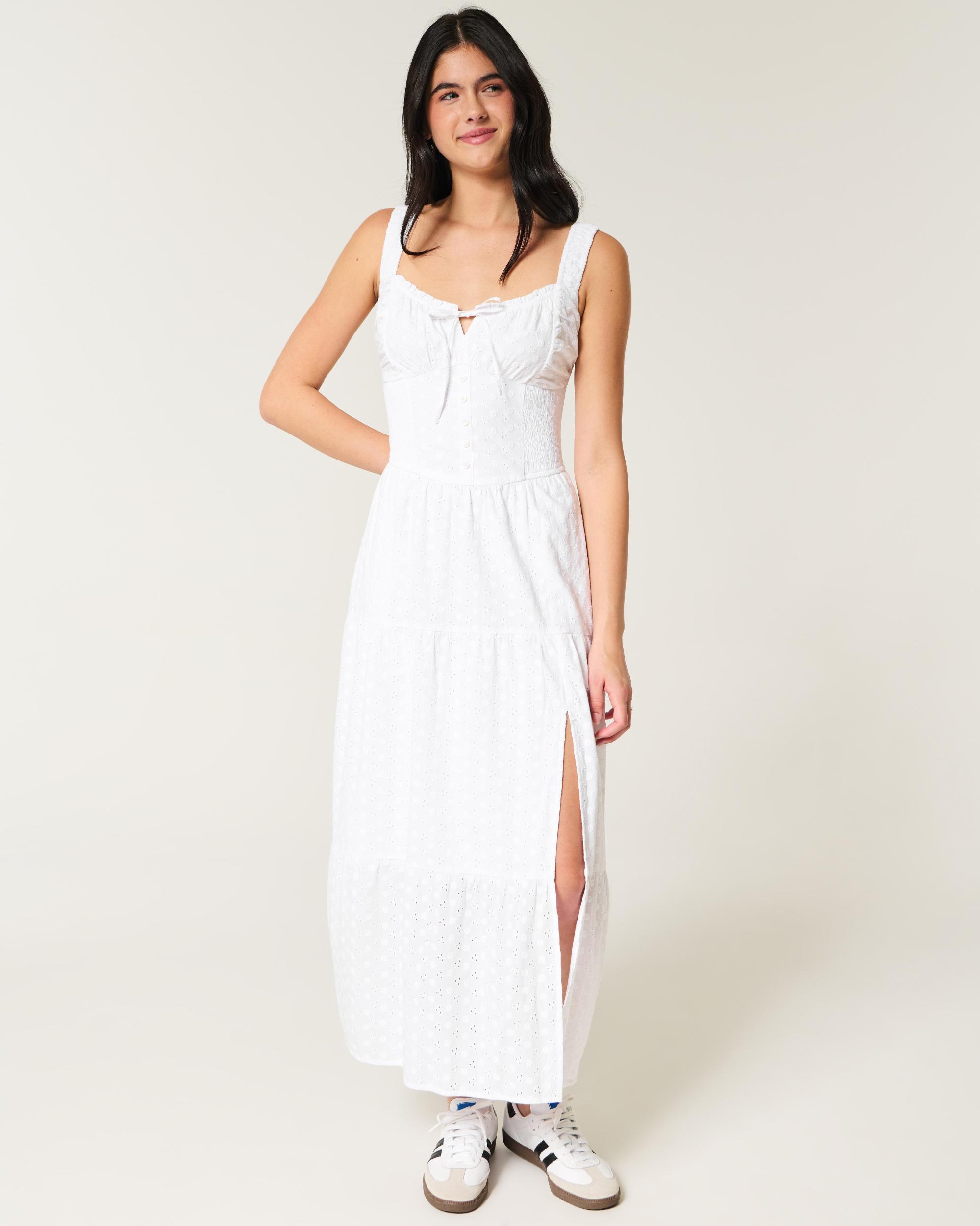 Hollister Sofia Side-Smocked Maxi Dress Product Image
