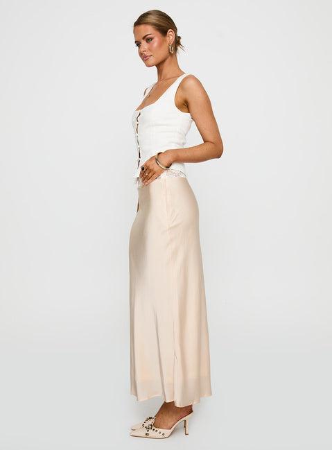 The Charmaine Maxi Skirt Cream Product Image
