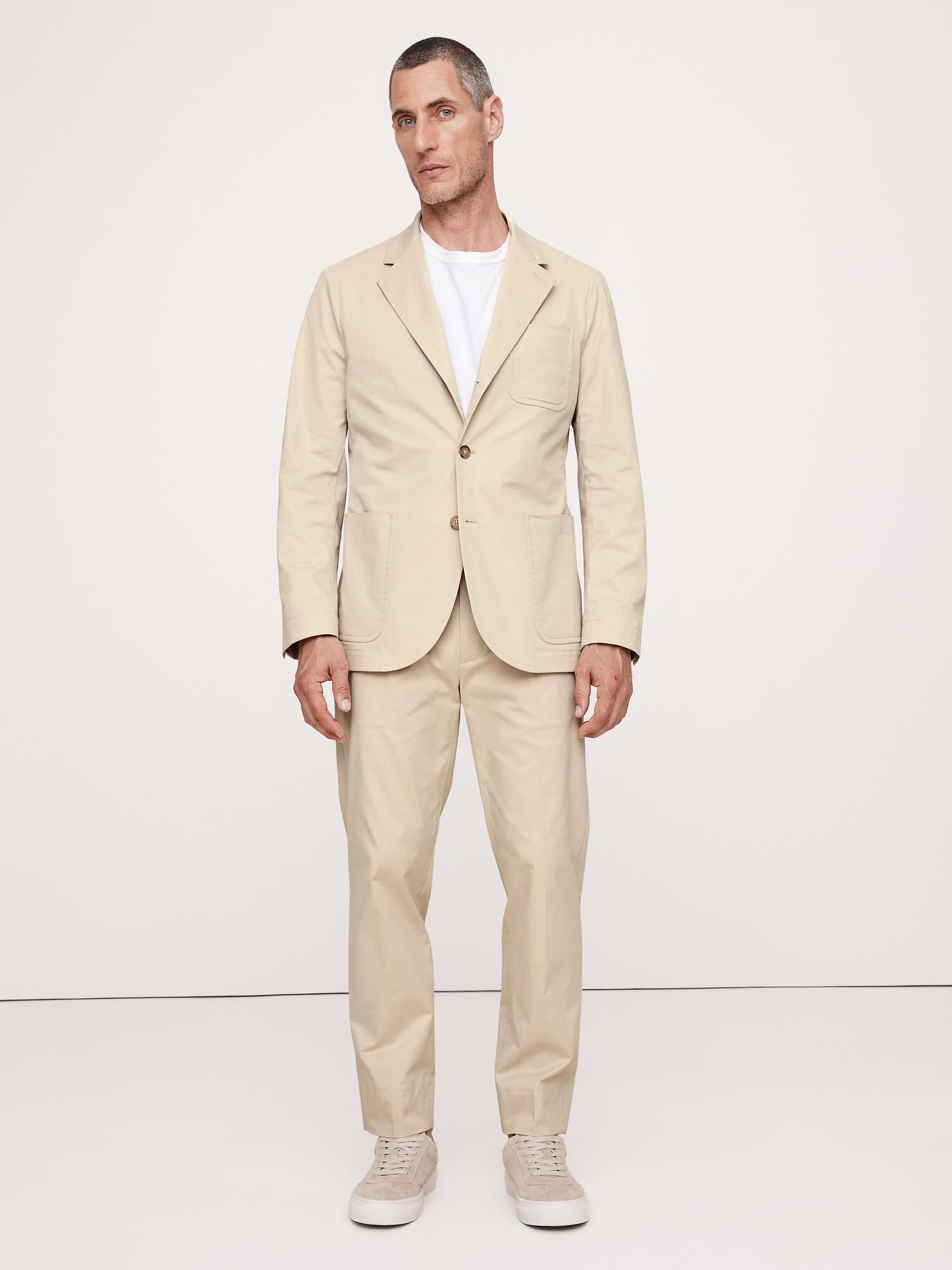 Pleated Cropped Italian-Stretch Chino Product Image