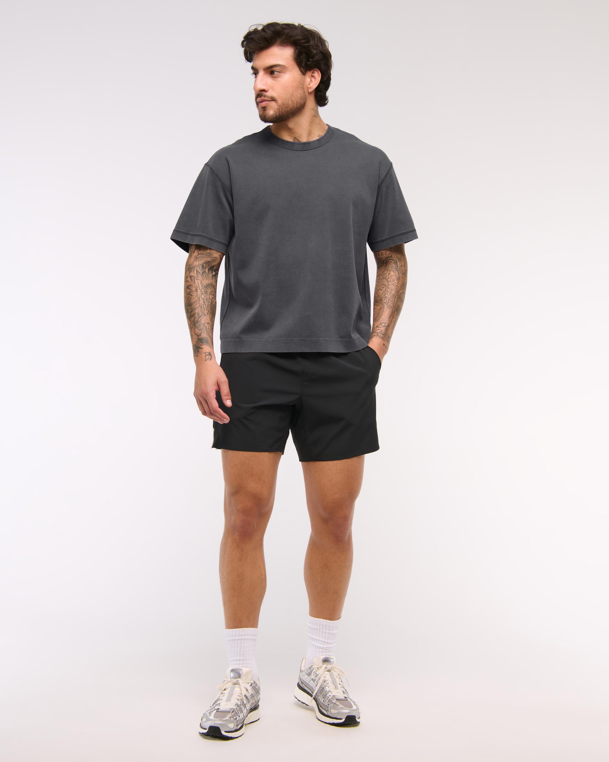 YPB Active Cropped Heavyweight Cotton Tee Product Image
