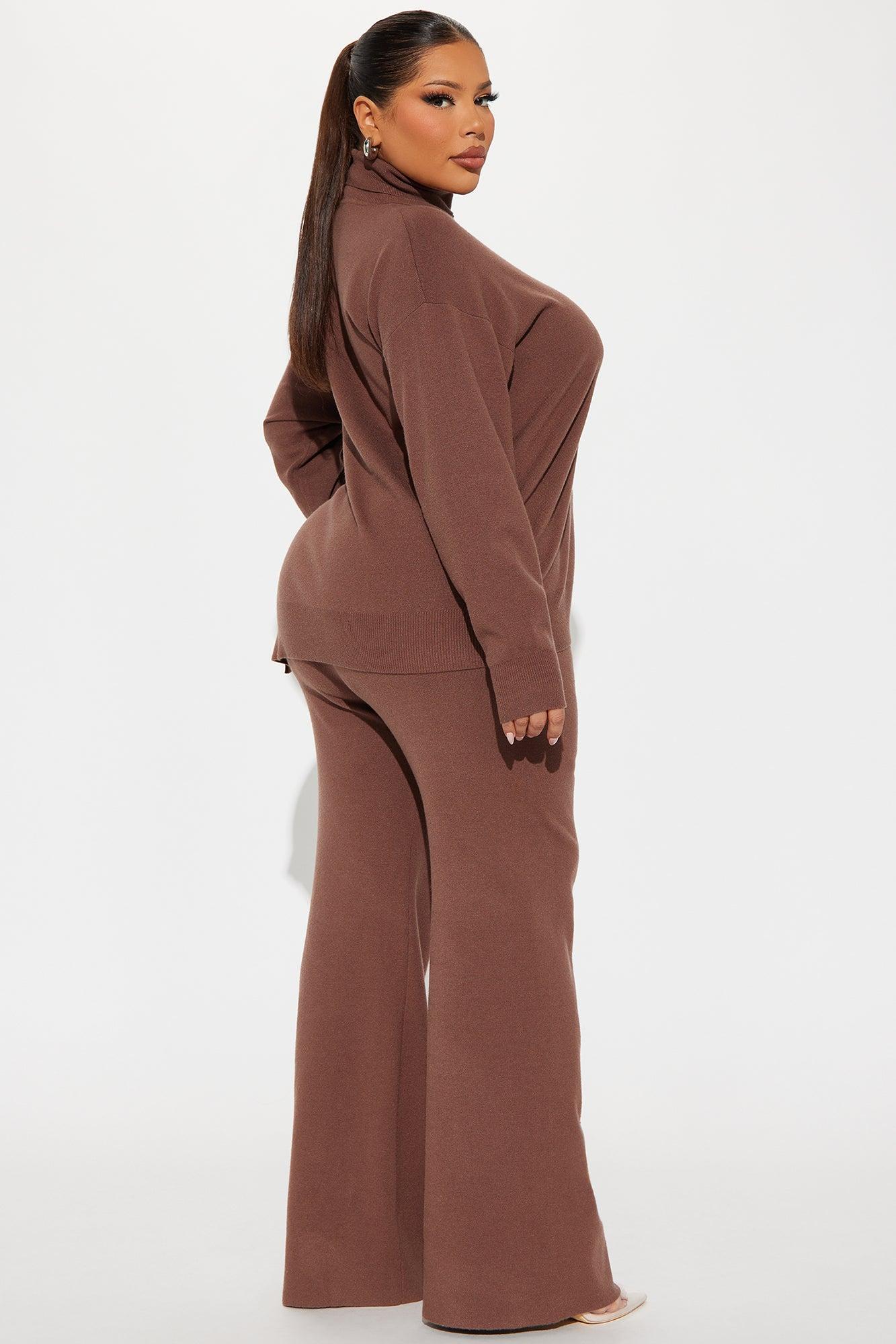 Staying Here Sweater Pant Set - Mocha Product Image