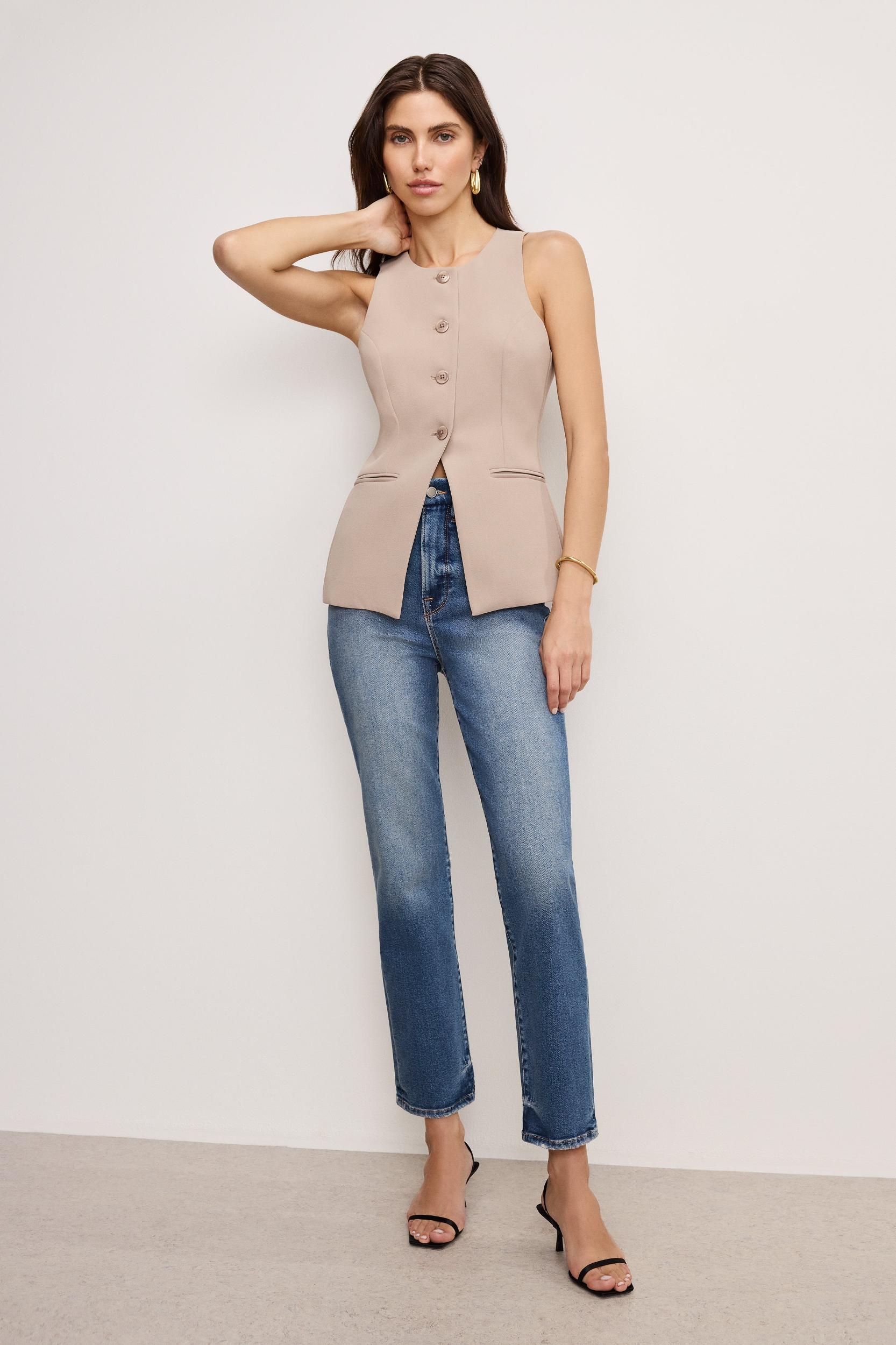 LUXE SUITING SCULPTED VEST | MINERAL001 Product Image