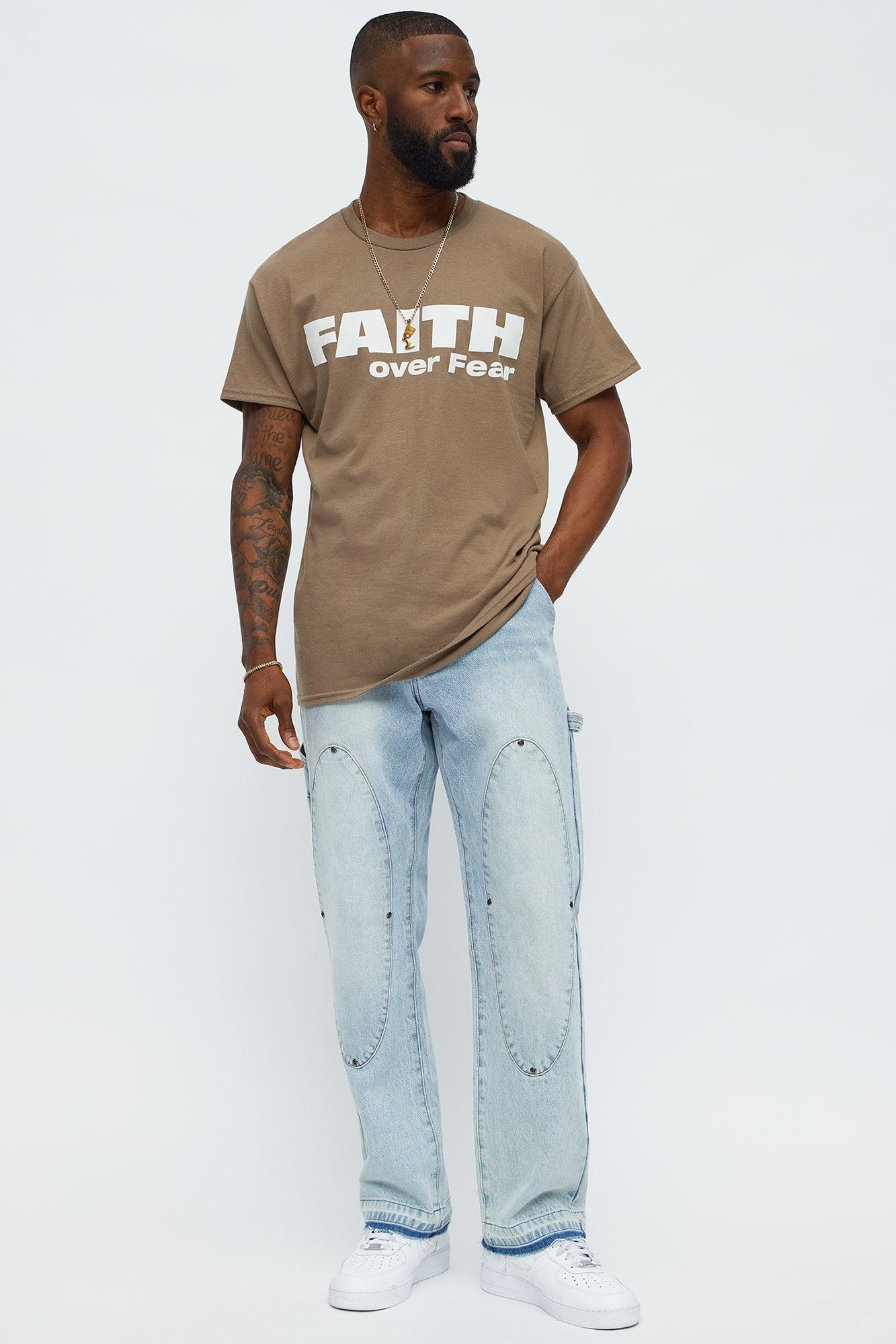 Faith Over Everything Short Sleeve Tee - Charcoal Product Image
