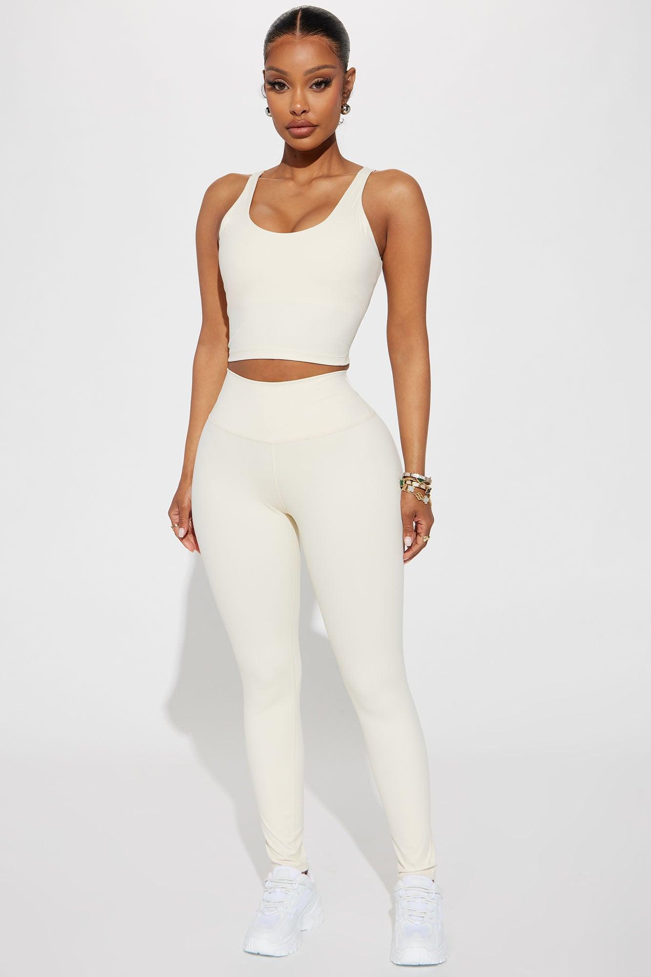 Get Right Active Leggings - Cream Product Image
