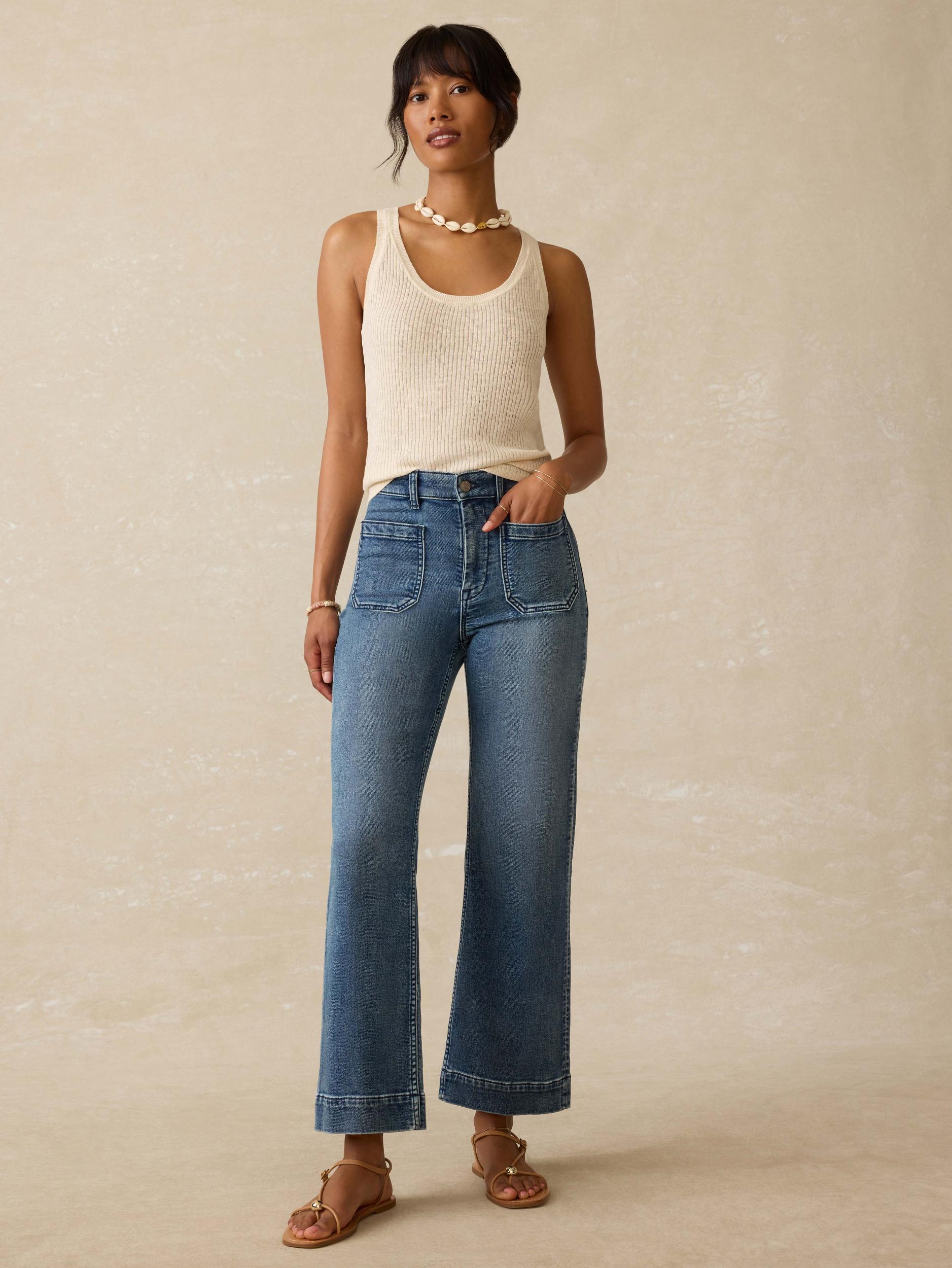 Stretch Terry Patch Pocket Ankle Pant - Riverton Wash Product Image
