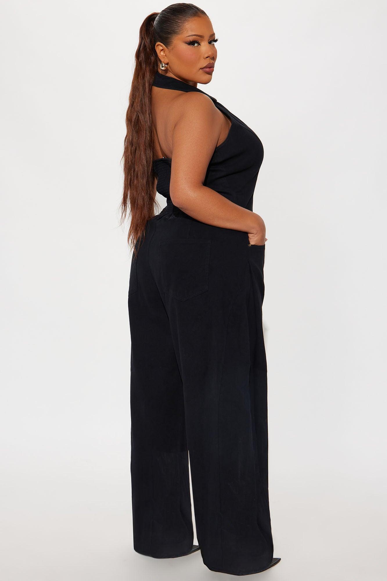 Alexis Barrel Leg Jumpsuit - Black Product Image