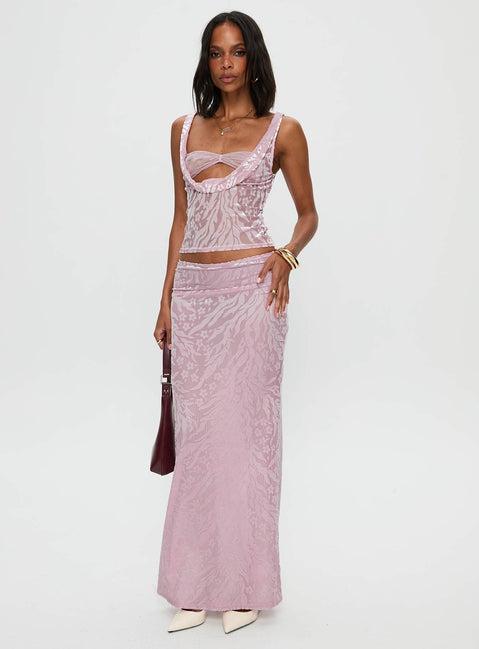 Kalei Maxi Skirt Pink Floral Product Image