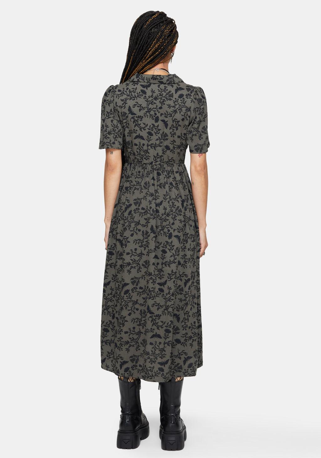 Morgana Midi Shirt Dress - Green Product Image