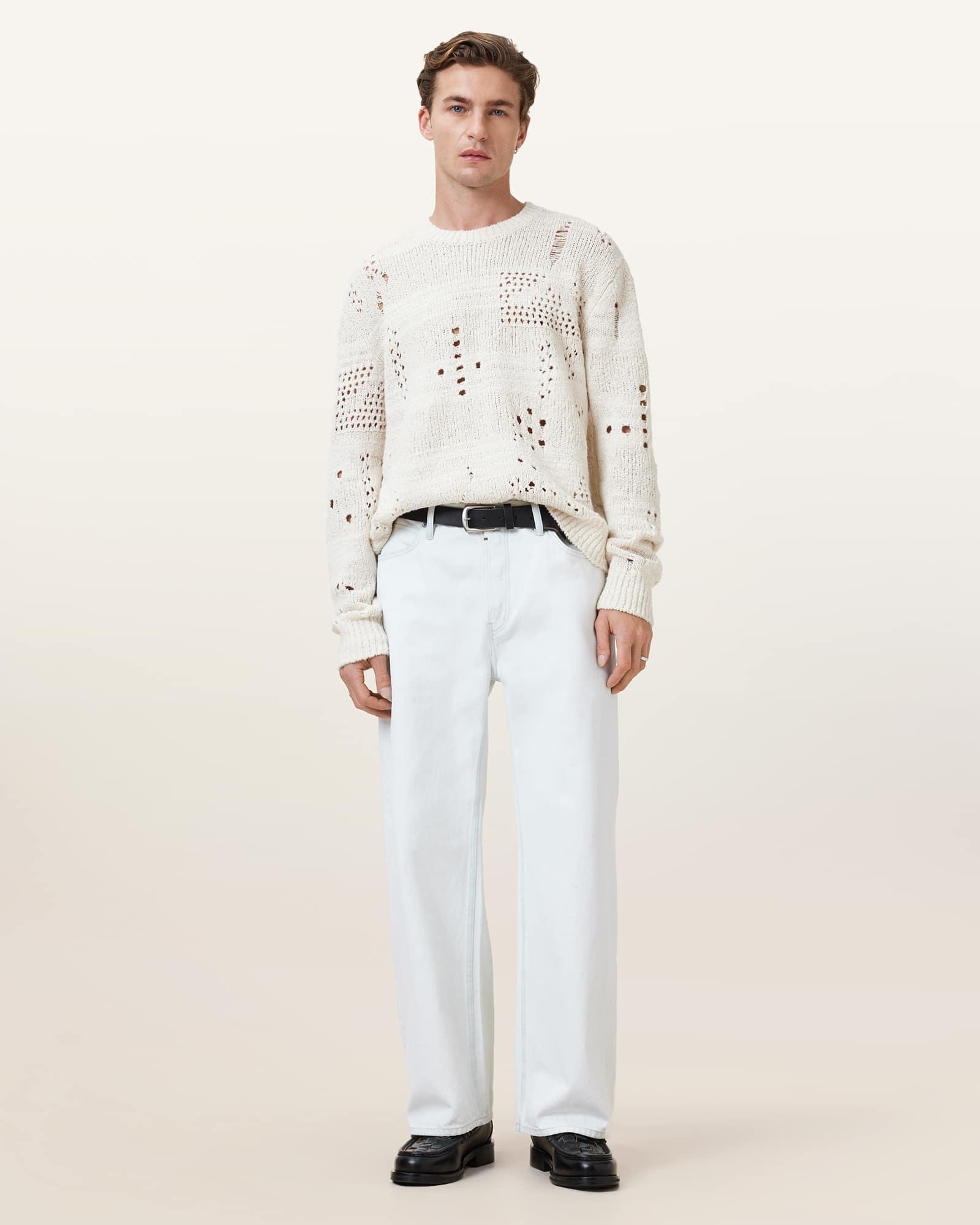 Harvey Distressed Crew Neck Jumper Product Image