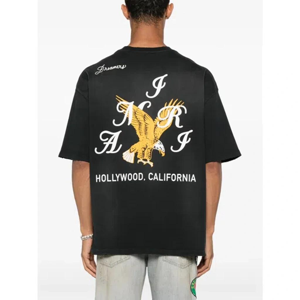 Black 'AMIRI' Eagle Oversized T-shirt Product Image