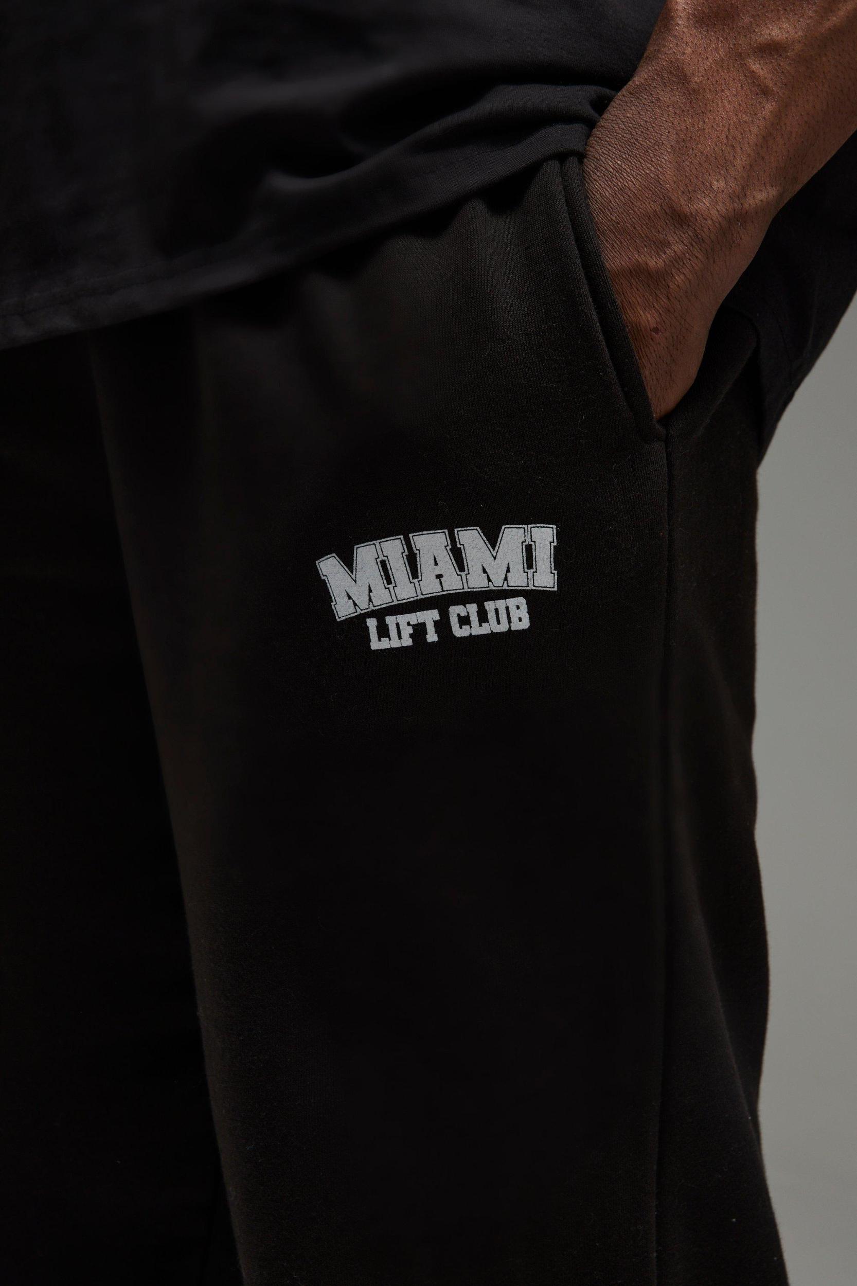 Man Active Miami Lift Club Oversized Sweatpants | boohooMAN USA Product Image