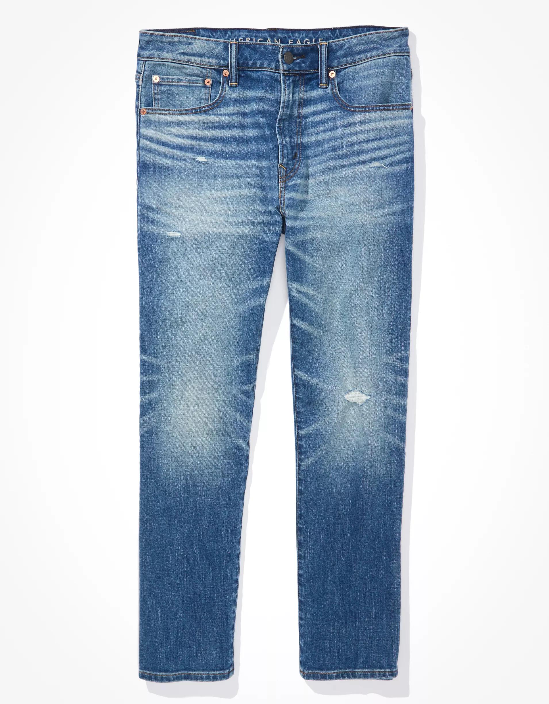 AE AirFlex+ Distressed Athletic Straight Jean Product Image