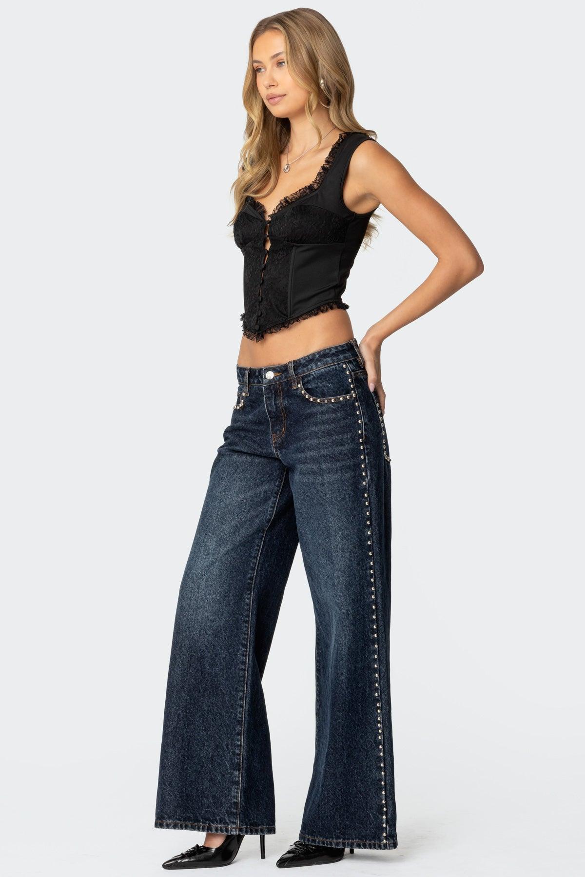 Button Front Lacey Corset Product Image