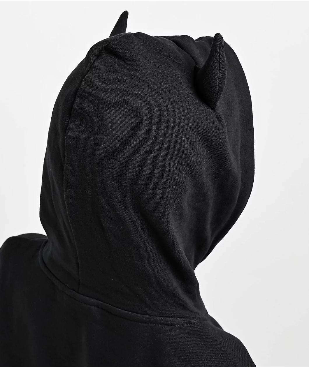 Broken Promises Graveyard Horn Black Hoodie Product Image