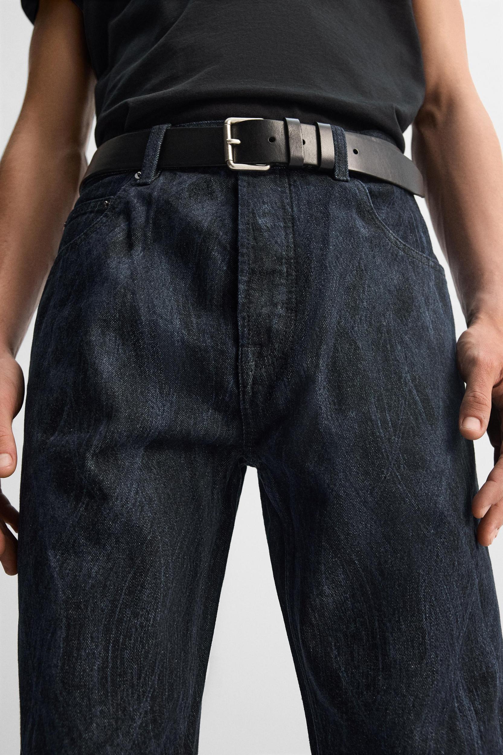 PRINTED STRAIGHT FIT JEANS Product Image