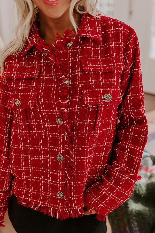 Ever So Posh Plaid Tweed Jacket Product Image