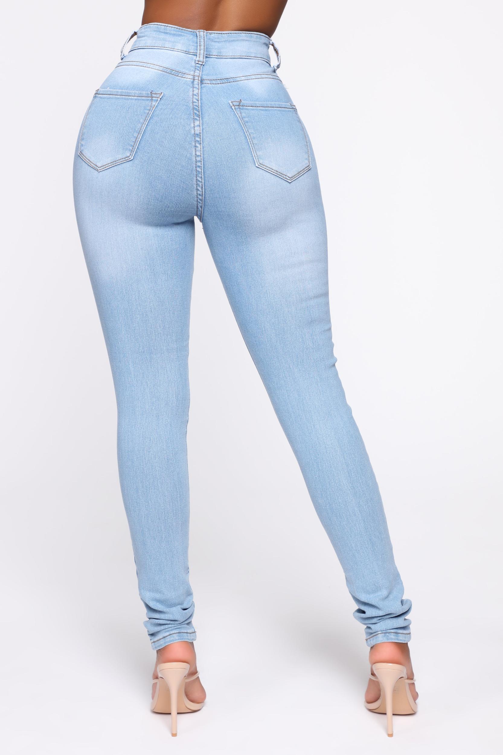 Marilyn High Waisted Skinny Jeans - Light Wash Product Image