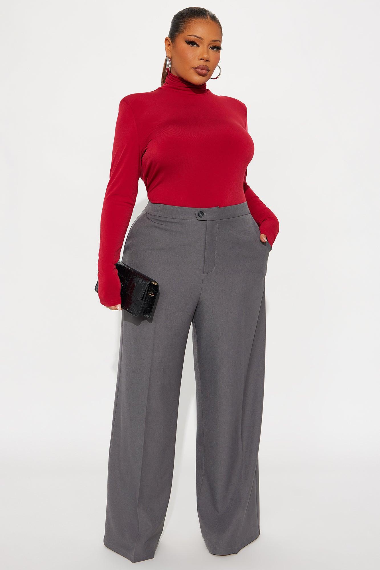 True Long Sleeve Turtle Neck Bodysuit - Red Female Product Image