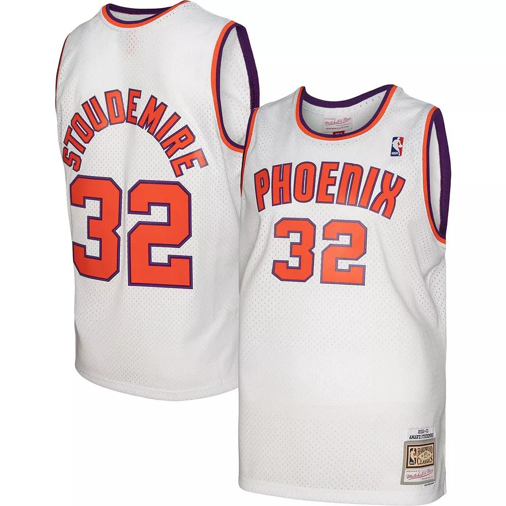 Men's Mitchell & Ness Amar'e Stoudemire White Phoenix Suns 2002-03 Hardwood Classics Swingman Jersey, Size: Small, Phx White Product Image