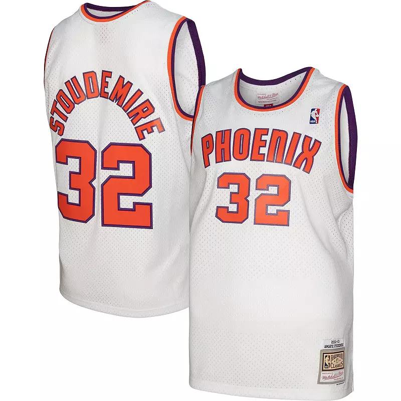 Men's Mitchell & Ness Amar'e Stoudemire White Phoenix Suns 2002-03 Hardwood Classics Swingman Jersey, Size: Small, Phx White Product Image