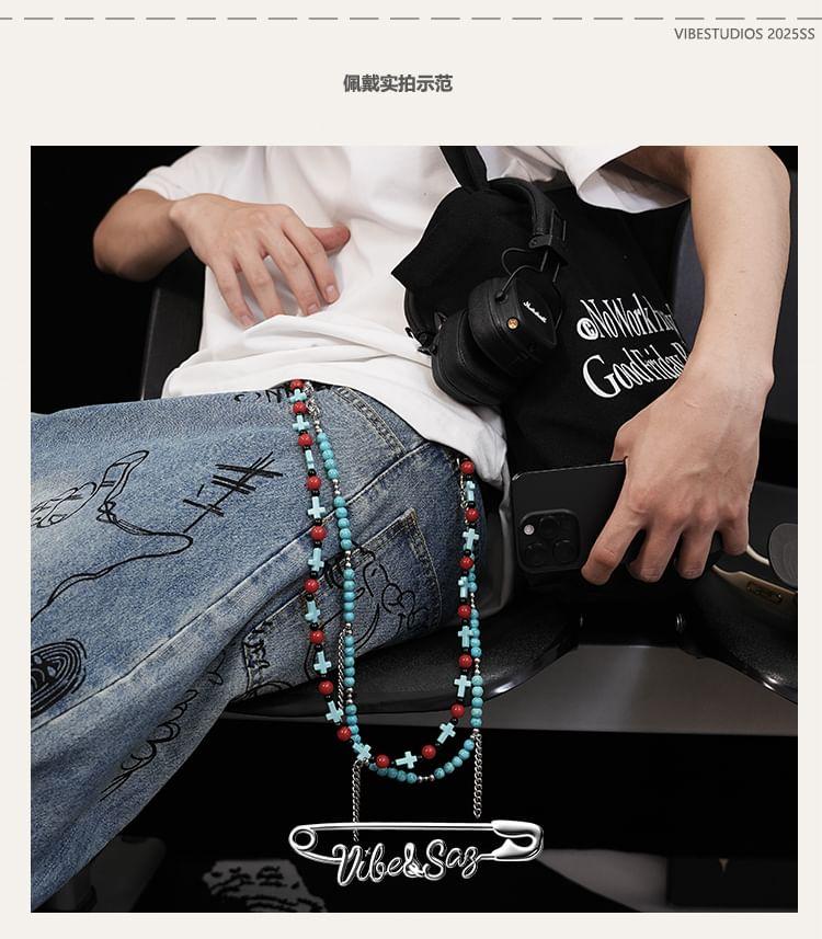 Gemstone Beaded Waist Chain Belt Product Image