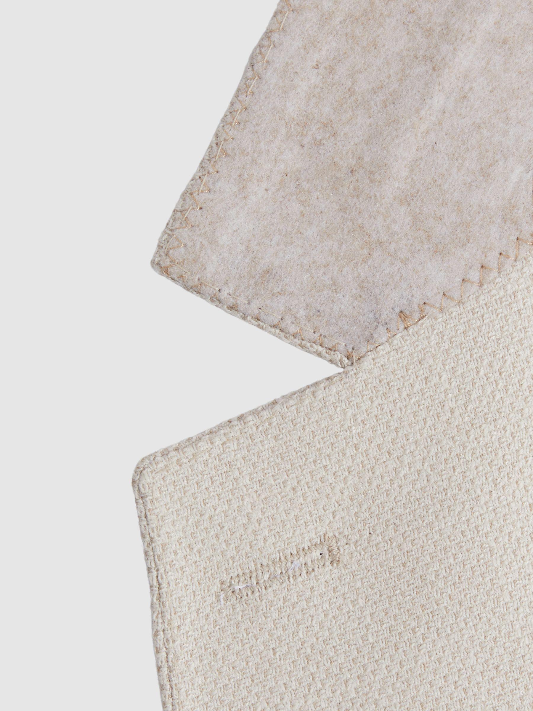Single Breasted Blazer With Cotton in Stone Product Image