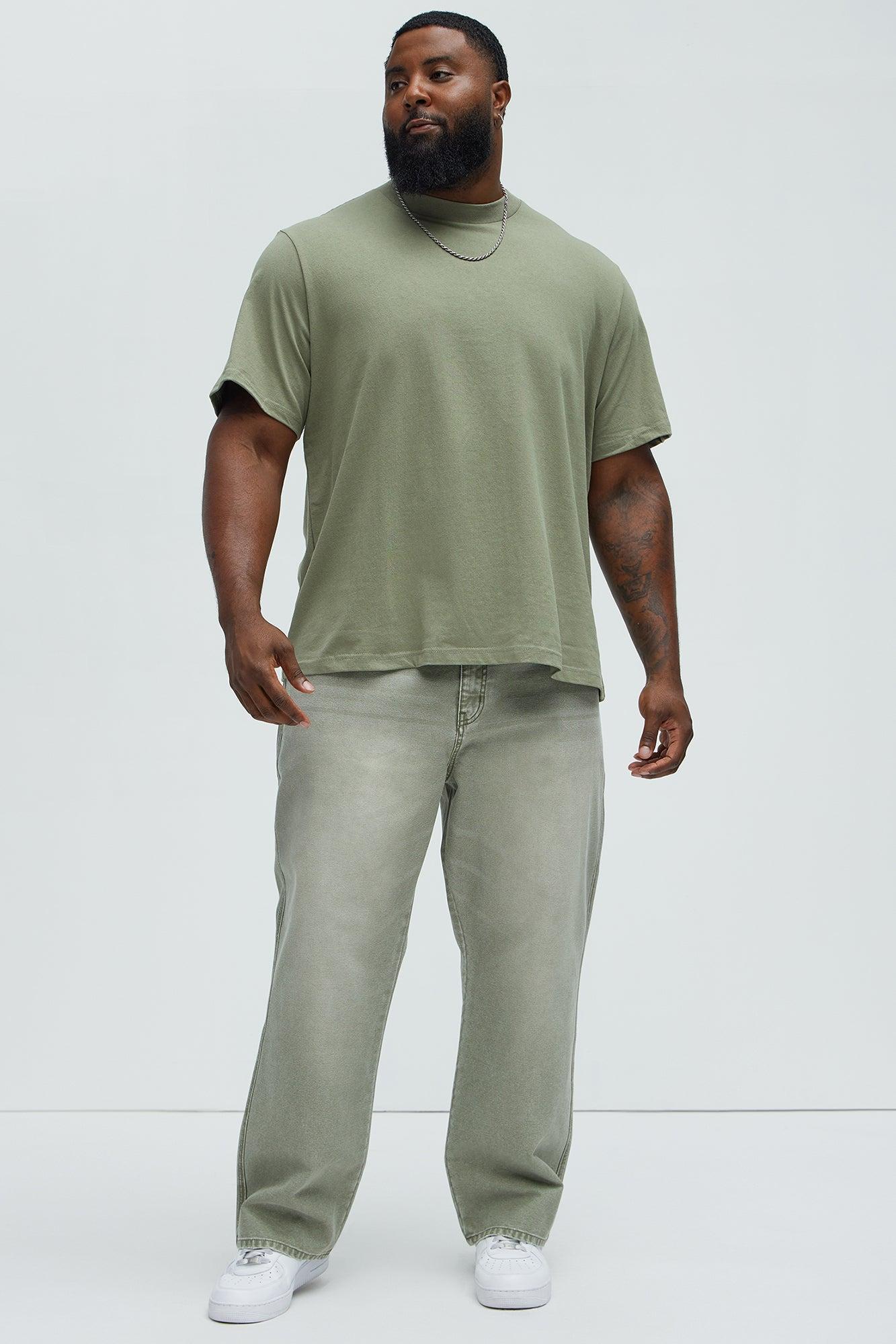 Oversized Heavyweight Short Sleeve Tee - Olive Product Image