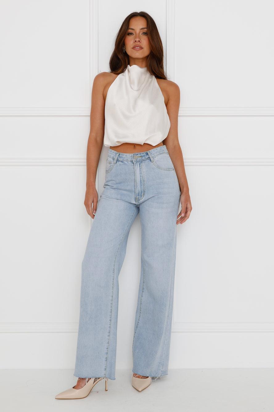 Pippin Satin Halter Crop Top Champagne Product Image