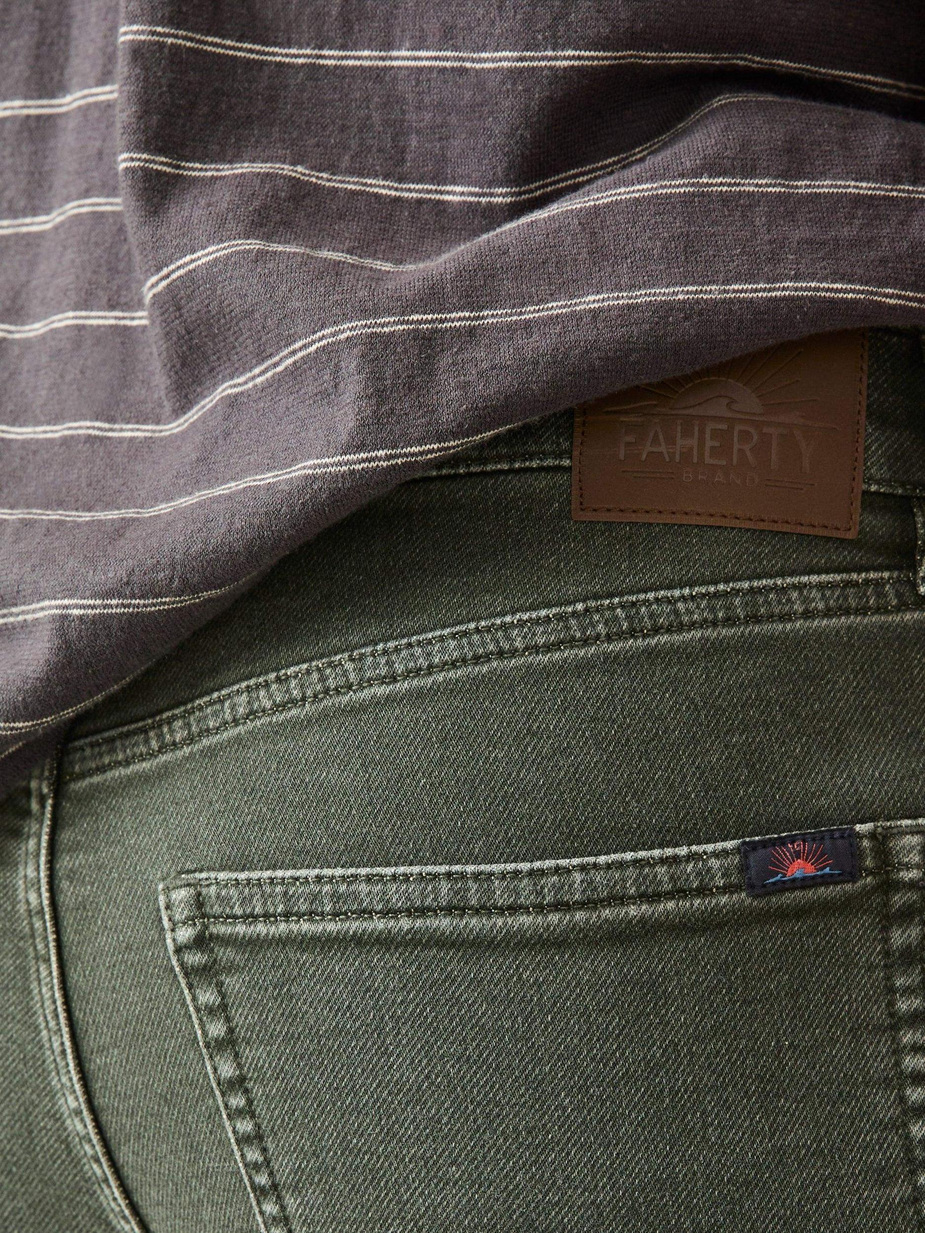 Stretch Terry 5-Pocket Pant - Fall Olive Male Product Image