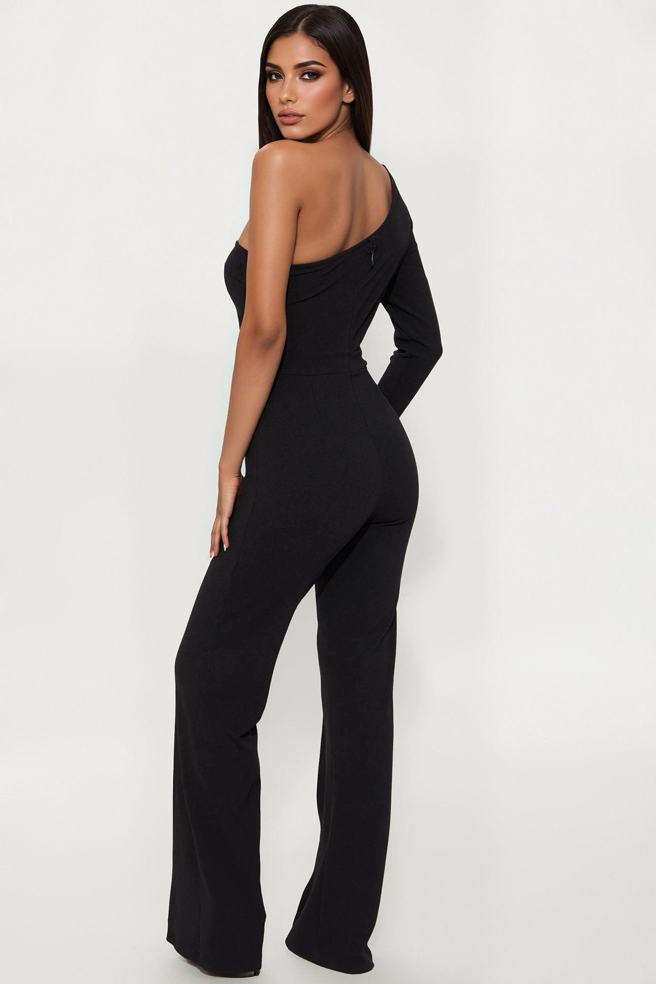 Elenora Wide Leg Jumpsuit - Black Female Product Image
