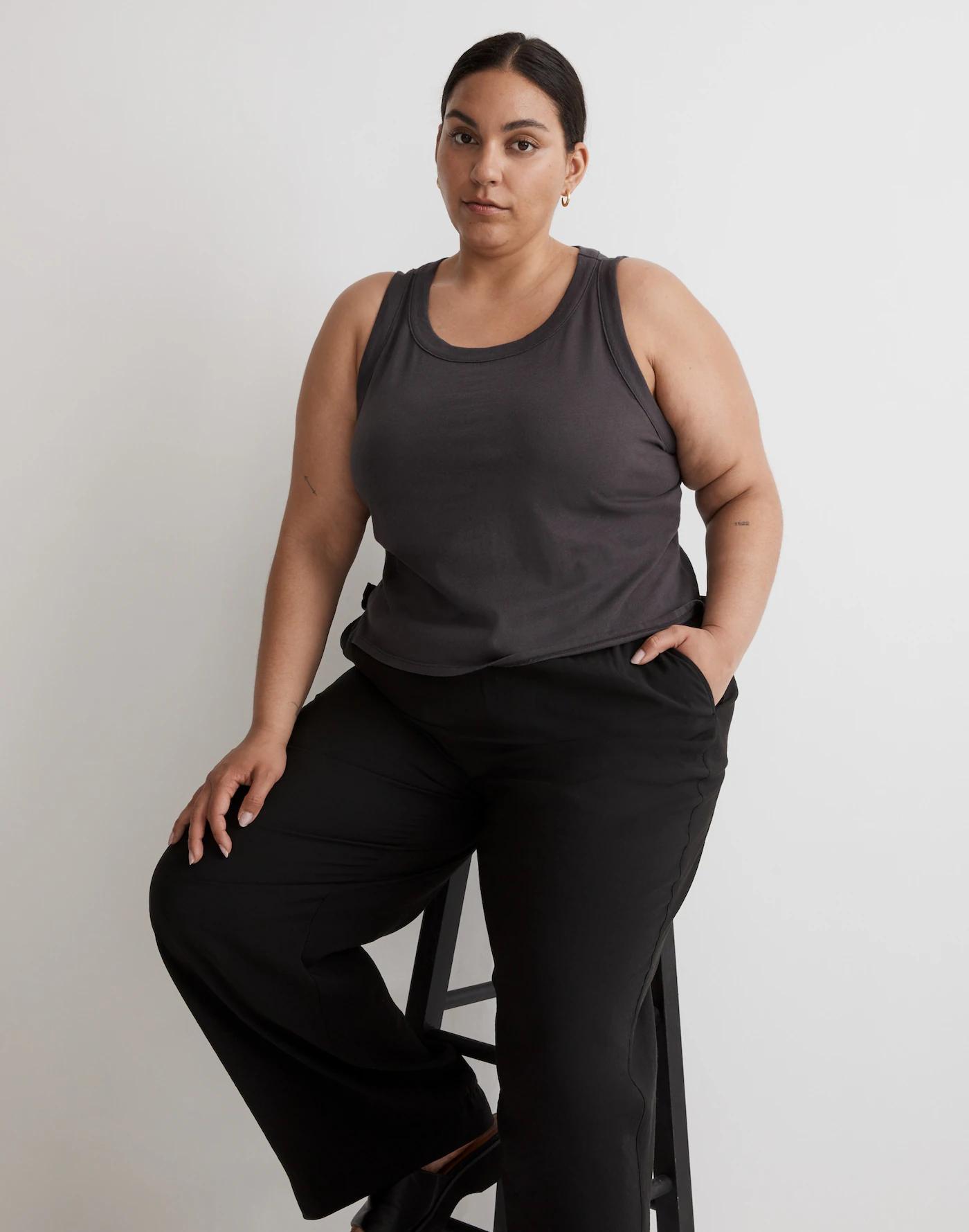 Plus Softfade Cotton Boxy-Crop Tank Product Image