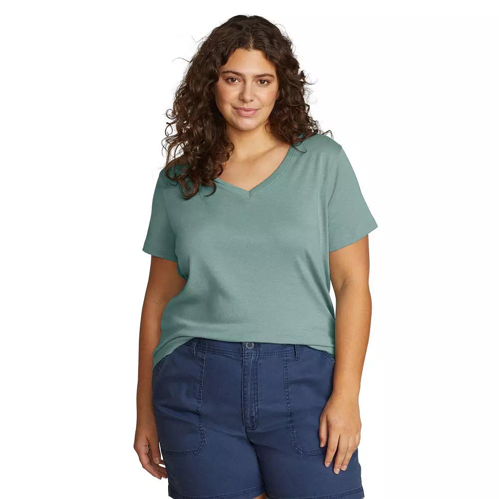 Petite Eddie Bauer Favorite V-Neck T-Shirt, Women's,  Product Image