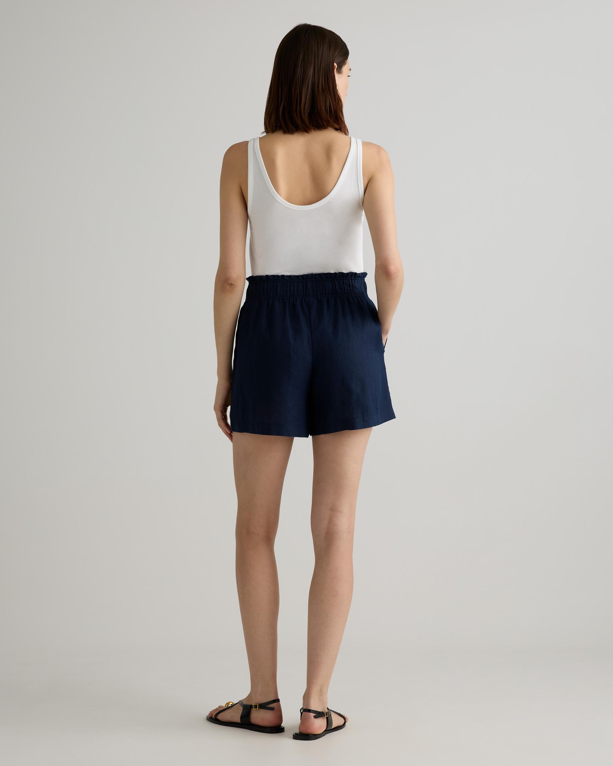 Quince | Women's 100% European Linen High Waisted Shorts Product Image