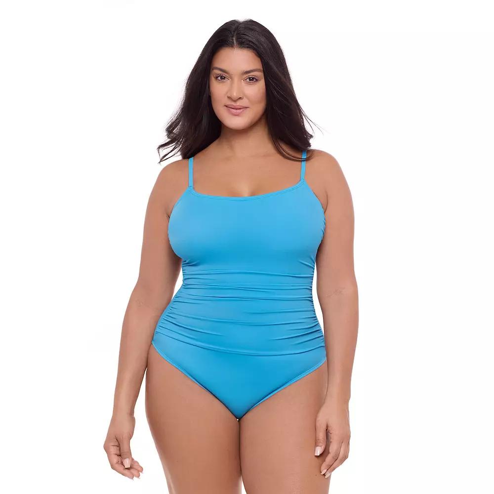 Women’s S3 Swim Smoothing Classic Shirred Front One-Piece Swimsuit, Women's,  Product Image