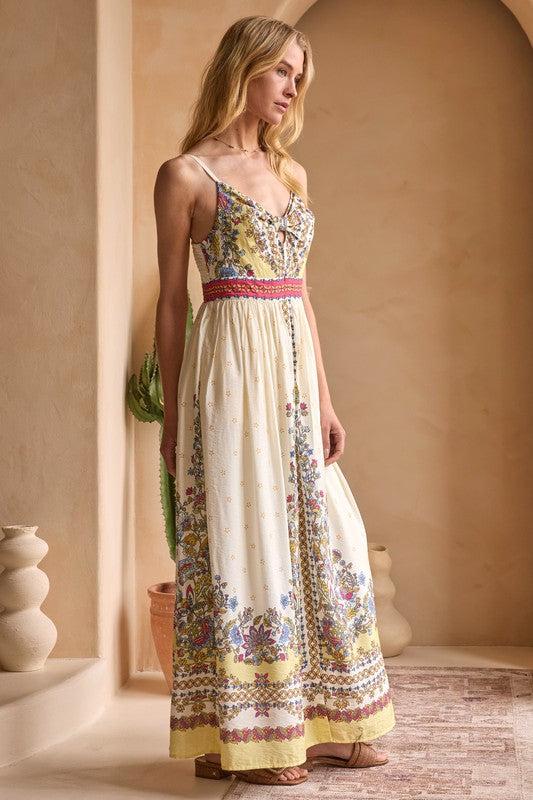 Isla Border Print Dress Product Image