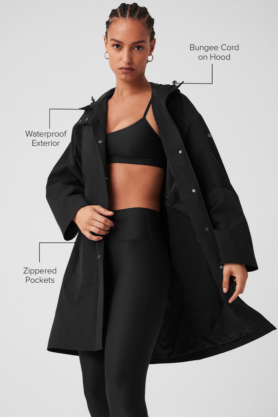 Rain Or Shine Long Coat - Black Female Product Image