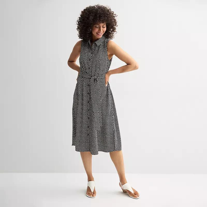 Women's Croft & Barrow® Y-Neck Shirtdress,  Product Image