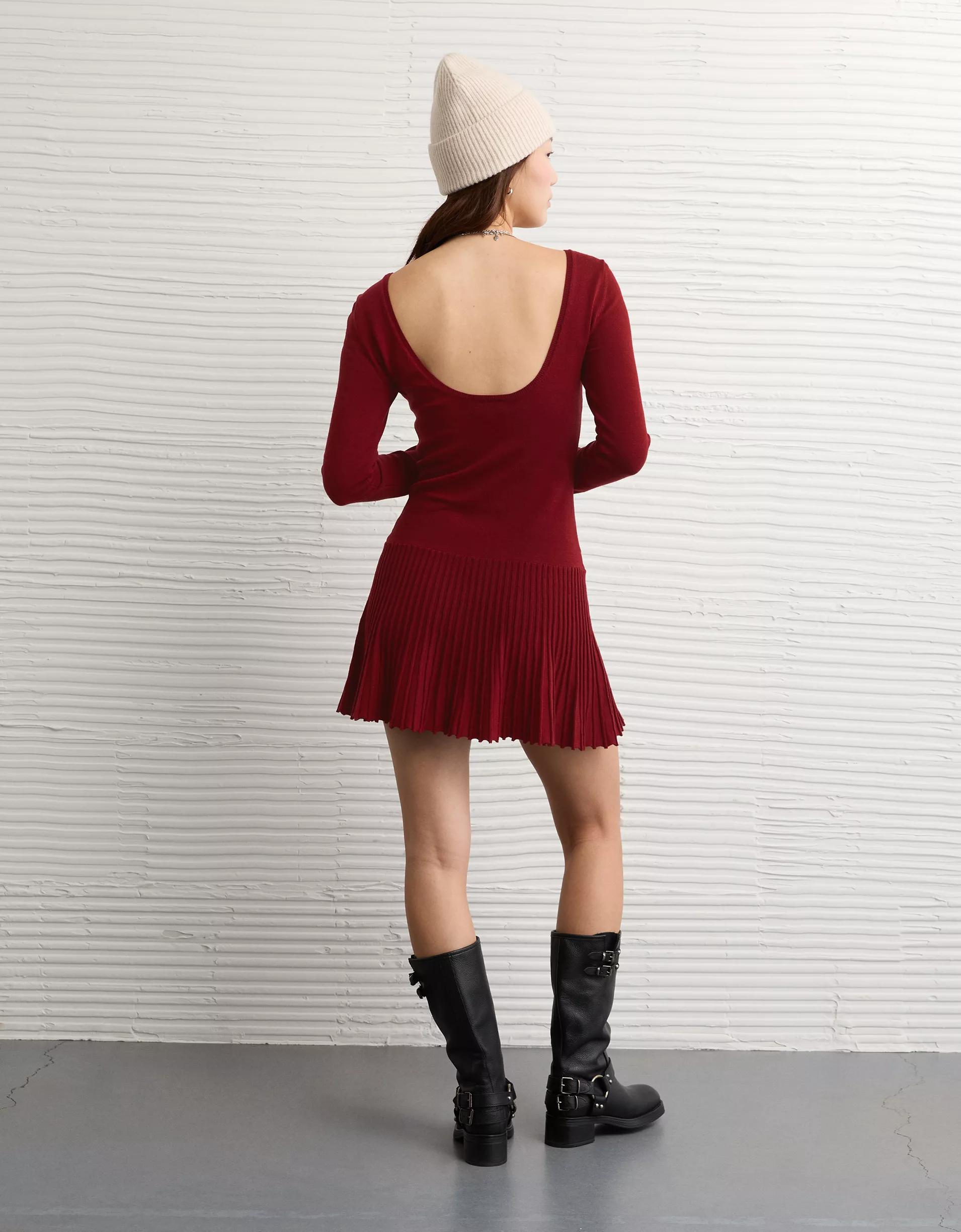 AE Drop Waist Sweater Mini Dress Product Image