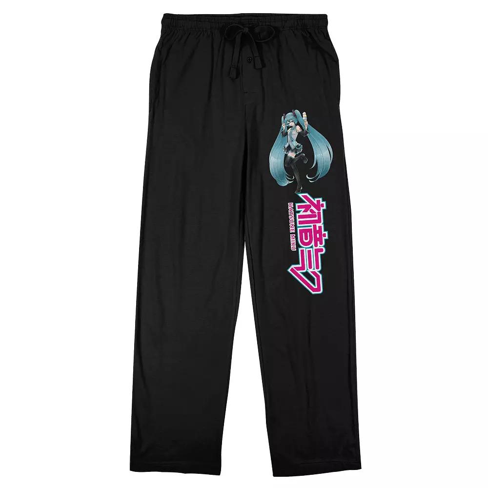 Men's Hatsune Miku Logo Pajama Pants,  Product Image